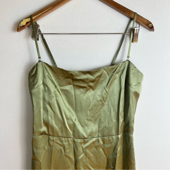 Reformation Oakley Silk Midi Dress in Artichoke - Picture 7 of 11